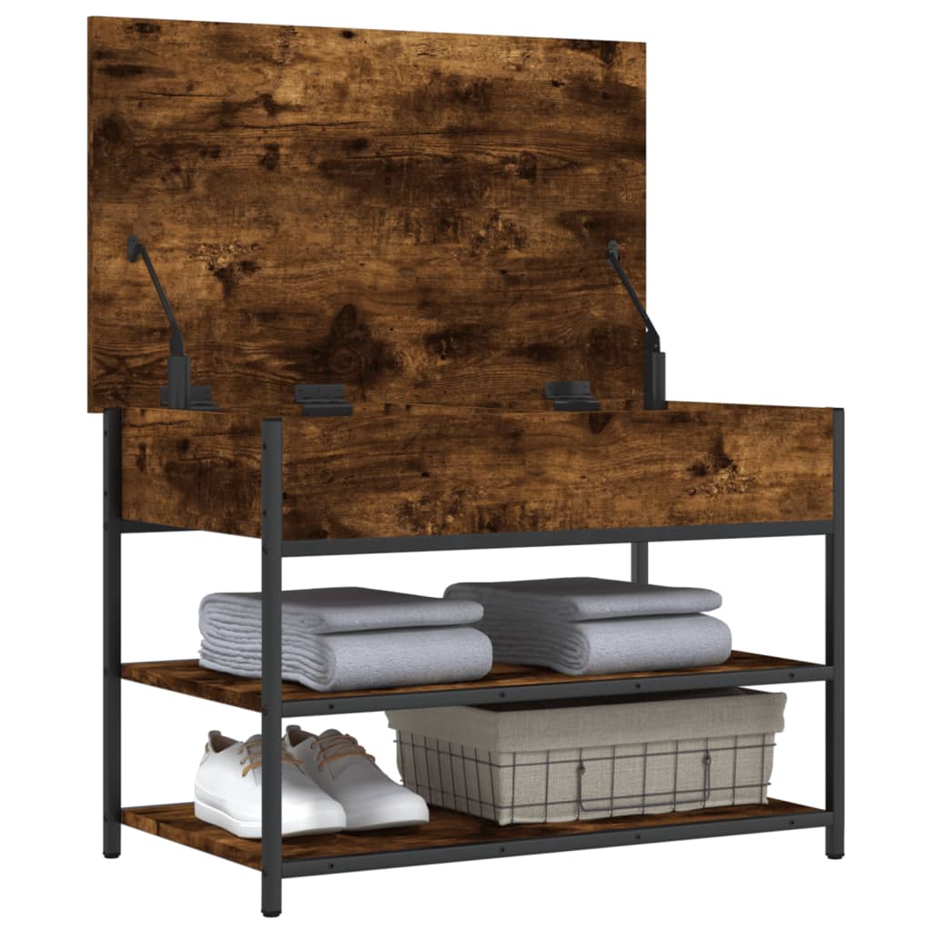 Schuhbank Räuchereiche 70x42,5x50 cm Holzwerkstoff - Pazzar.ch
