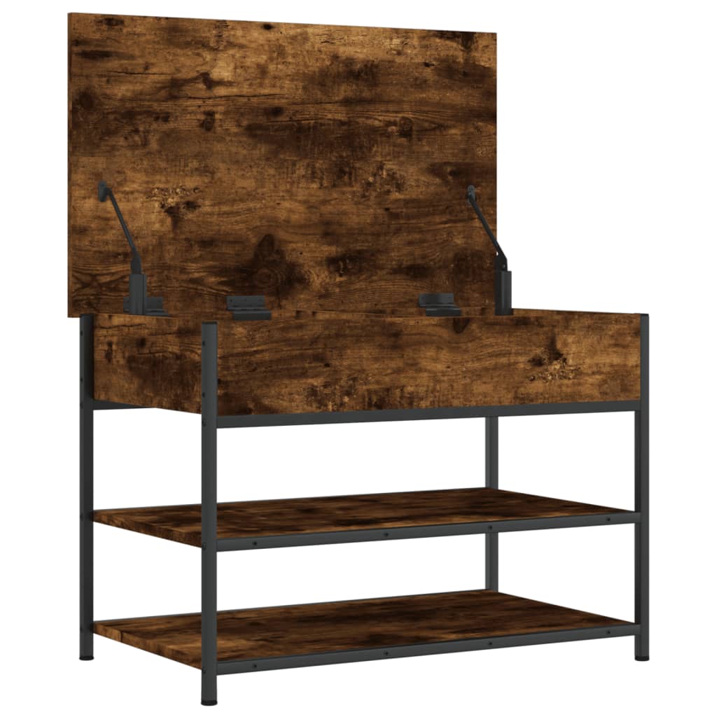 Schuhbank Räuchereiche 70x42,5x50 cm Holzwerkstoff - Pazzar.ch
