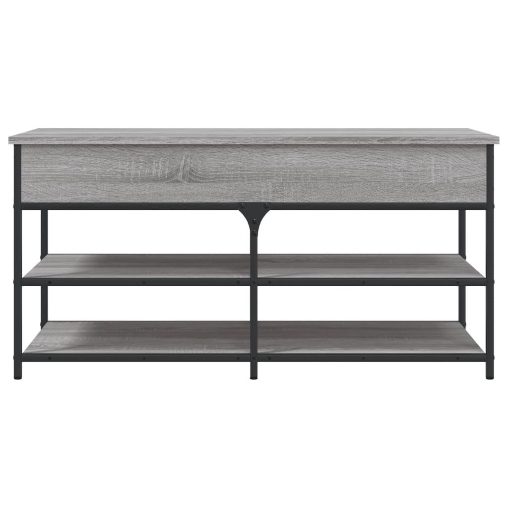 Schuhbank Grau Sonoma 100x42,5x50 cm Holzwerkstoff - Pazzar.ch