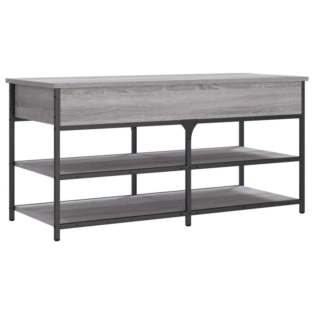 Schuhbank Grau Sonoma 100x42,5x50 cm Holzwerkstoff - Pazzar.ch