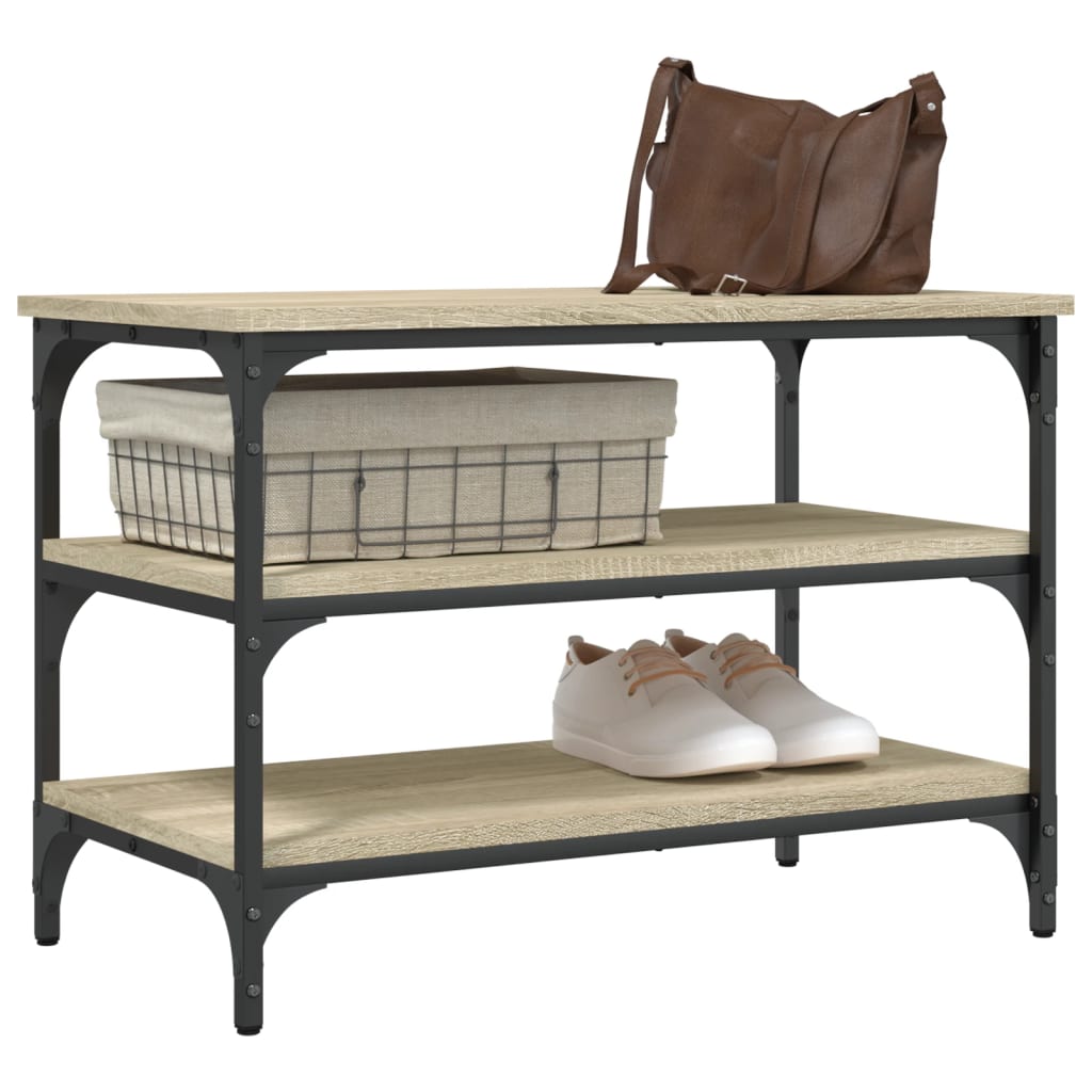 Schuhbank Sonoma-Eiche 70x38,5x49 cm Holzwerkstoff - Pazzar.ch