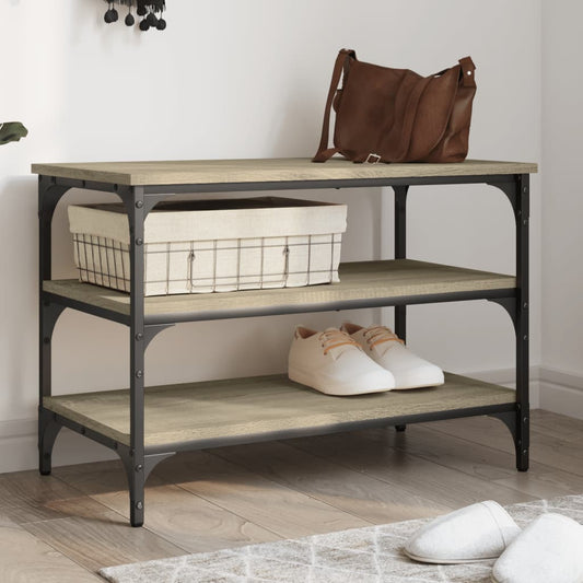 Schuhbank Sonoma-Eiche 70x38,5x49 cm Holzwerkstoff - Pazzar.ch