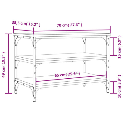 Schuhbank Grau Sonoma 70x38,5x49 cm Holzwerkstoff - Pazzar.ch