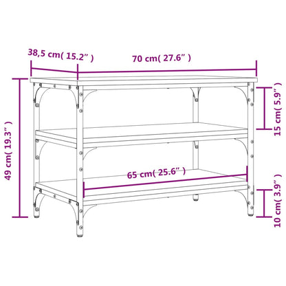 Schuhbank Braun Eichen-Optik 70x38,5x49 cm Holzwerkstoff - Pazzar.ch