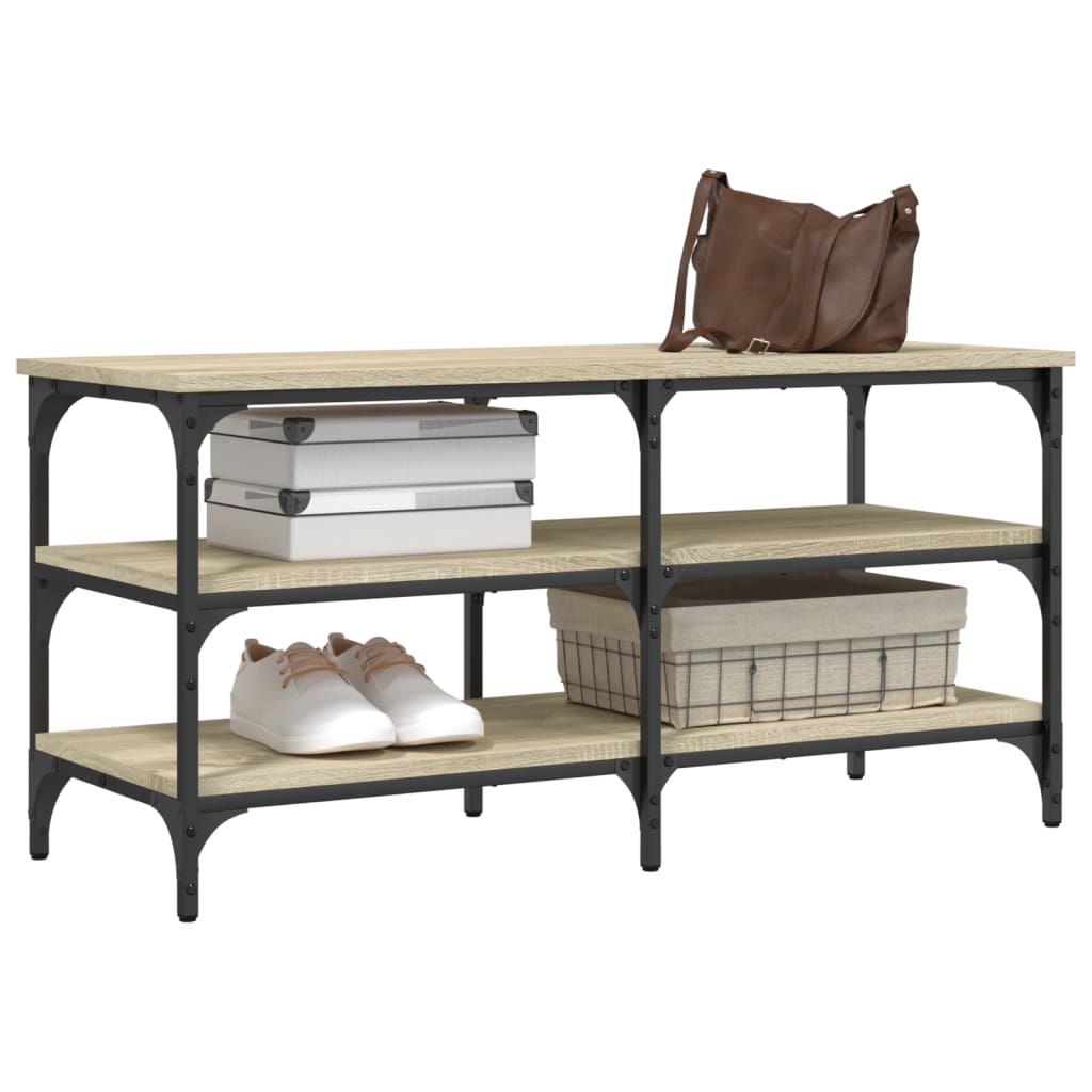 Schuhbank Sonoma-Eiche 100x38,5x49 cm Holzwerkstoff - Pazzar.ch