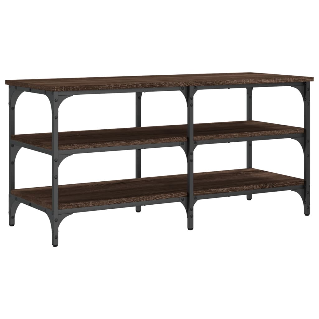 Schuhbank Braun Eichen-Optik 100x38,5x49 cm Holzwerkstoff - Pazzar.ch