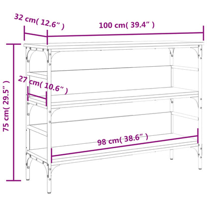 Konsolentisch Grau Sonoma 100x32x75 cm Holzwerkstoff - Pazzar.ch