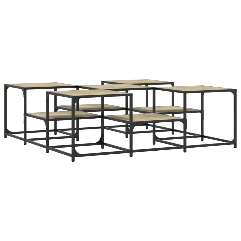 Couchtisch Sonoma-Eiche 121x121x40 cm Holzwerkstoff - Pazzar.ch
