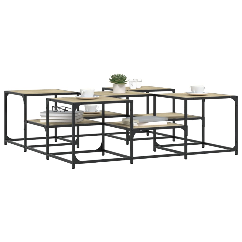 Couchtisch Sonoma-Eiche 121x121x40 cm Holzwerkstoff - Pazzar.ch