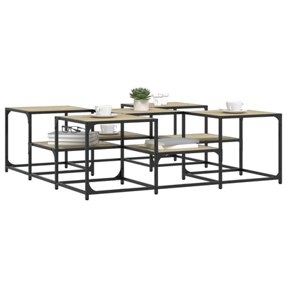 Couchtisch Sonoma-Eiche 121x121x40 cm Holzwerkstoff - Pazzar.ch