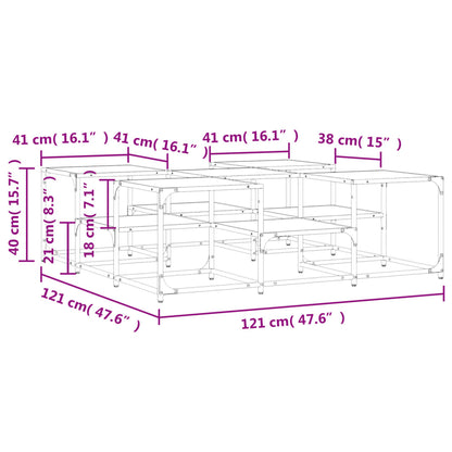 Couchtisch Sonoma-Eiche 121x121x40 cm Holzwerkstoff - Pazzar.ch
