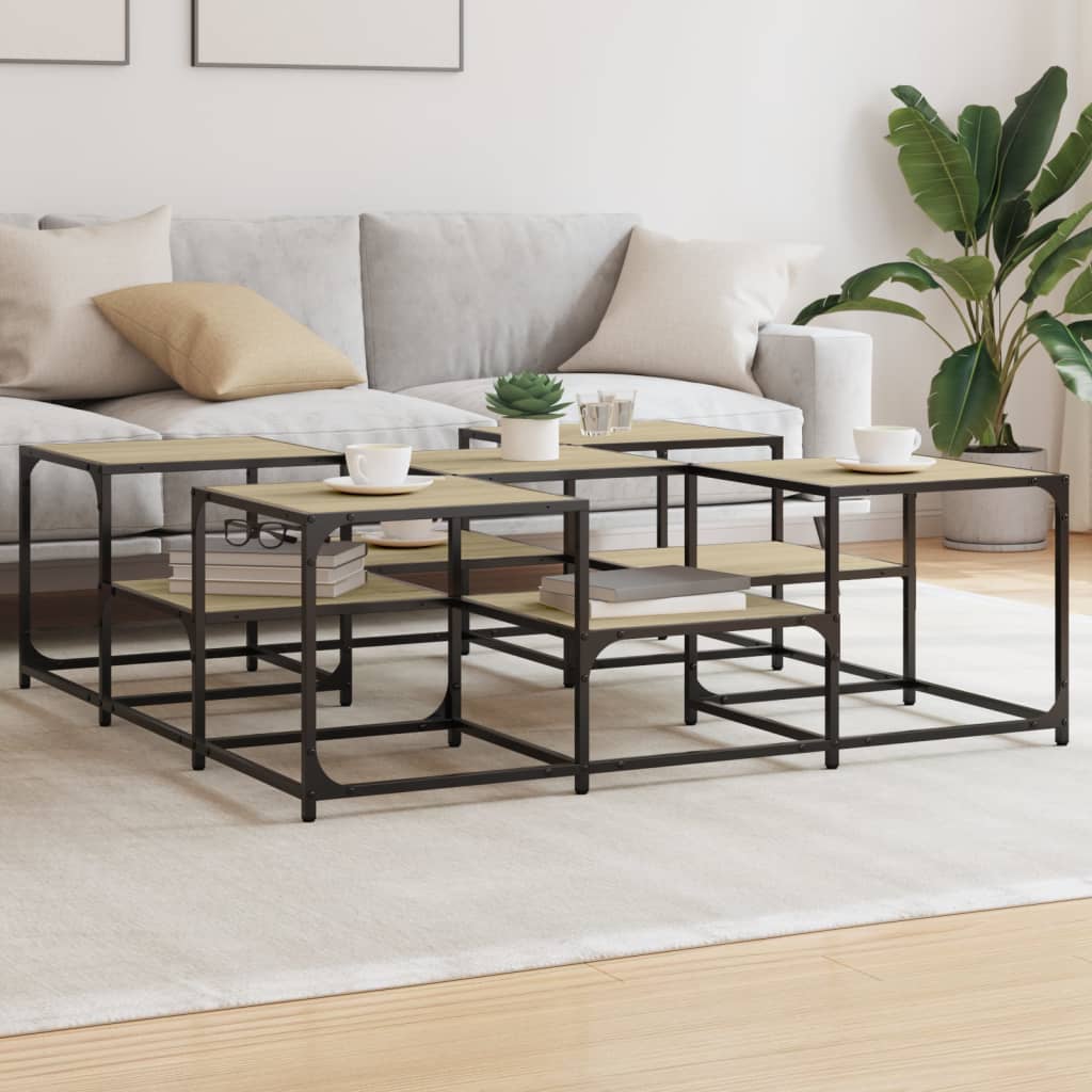 Couchtisch Sonoma-Eiche 121x121x40 cm Holzwerkstoff - Pazzar.ch