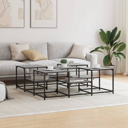 Couchtisch Grau Sonoma 121x121x40 cm Holzwerkstoff - Pazzar.ch