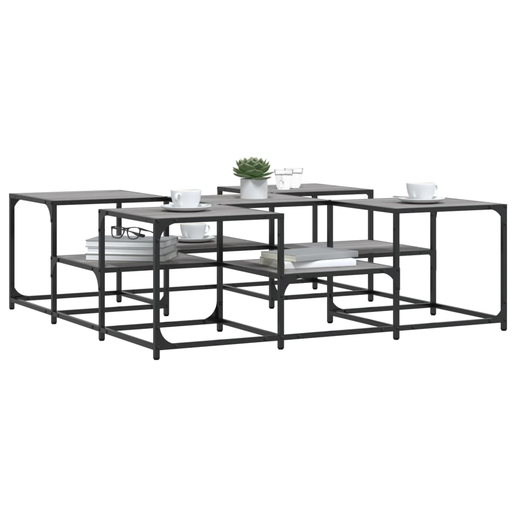 Couchtisch Grau Sonoma 121x121x40 cm Holzwerkstoff - Pazzar.ch