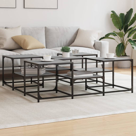 Couchtisch Grau Sonoma 121x121x40 cm Holzwerkstoff - Pazzar.ch