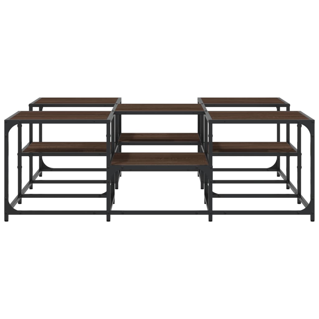 Couchtisch Braun Eichen-Optik 121x121x40 cm Holzwerkstoff - Pazzar.ch