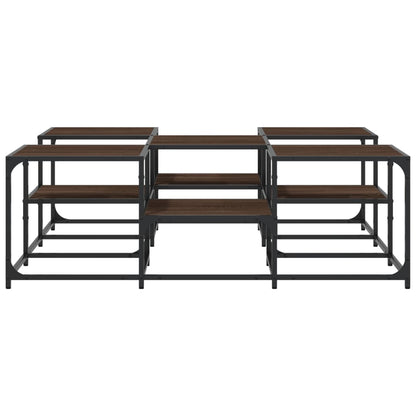 Couchtisch Braun Eichen-Optik 121x121x40 cm Holzwerkstoff - Pazzar.ch
