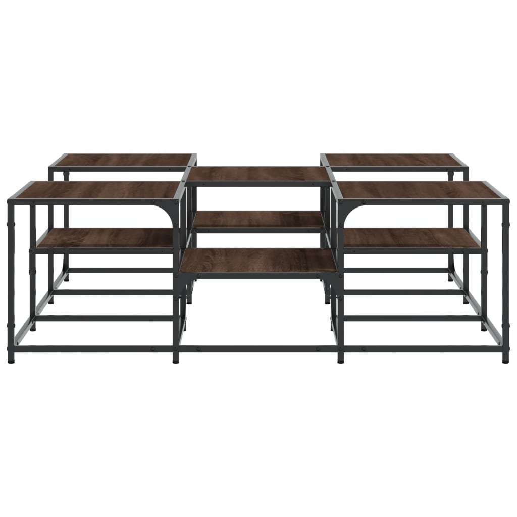 Couchtisch Braun Eichen-Optik 121x121x40 cm Holzwerkstoff - Pazzar.ch