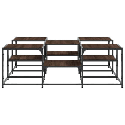Couchtisch Braun Eichen-Optik 121x121x40 cm Holzwerkstoff - Pazzar.ch