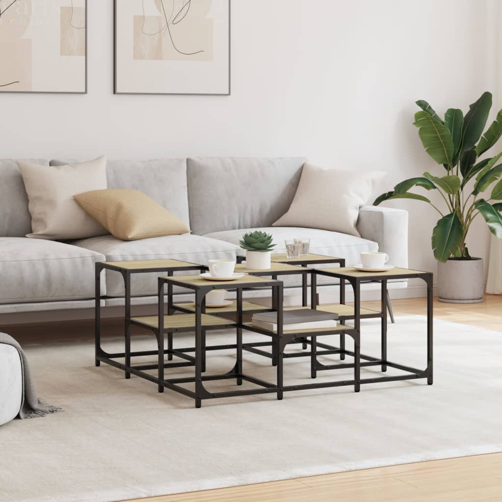Couchtisch Sonoma-Eiche 91x91x40 cm Holzwerkstoff - Pazzar.ch
