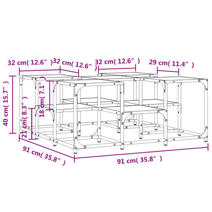 Couchtisch Sonoma-Eiche 91x91x40 cm Holzwerkstoff - Pazzar.ch