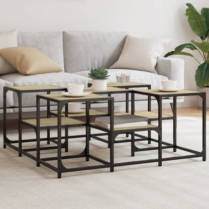 Couchtisch Sonoma-Eiche 91x91x40 cm Holzwerkstoff - Pazzar.ch