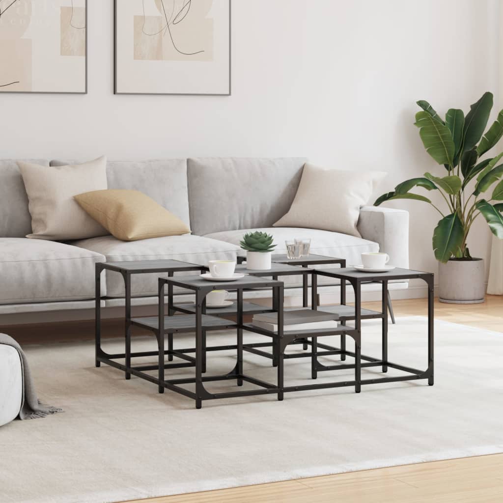Couchtisch Grau Sonoma 91x91x40 cm Holzwerkstoff - Pazzar.ch