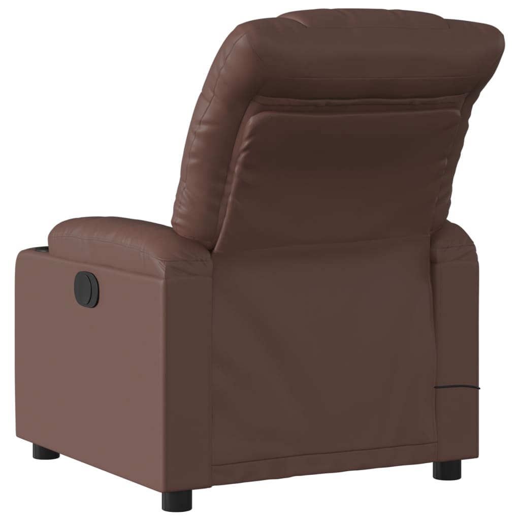 Massagesessel Braun Kunstleder - Pazzar.ch
