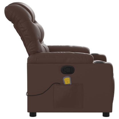 Massagesessel Braun Kunstleder - Pazzar.ch