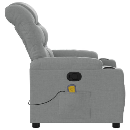 Massagesessel Hellgrau Stoff - Pazzar.ch