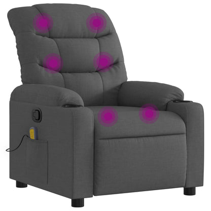 Massagesessel Dunkelgrau Stoff - Pazzar.ch