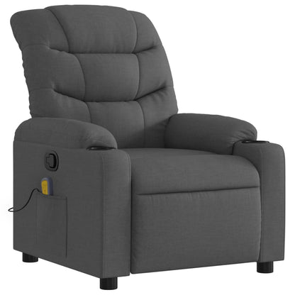 Massagesessel Dunkelgrau Stoff - Pazzar.ch