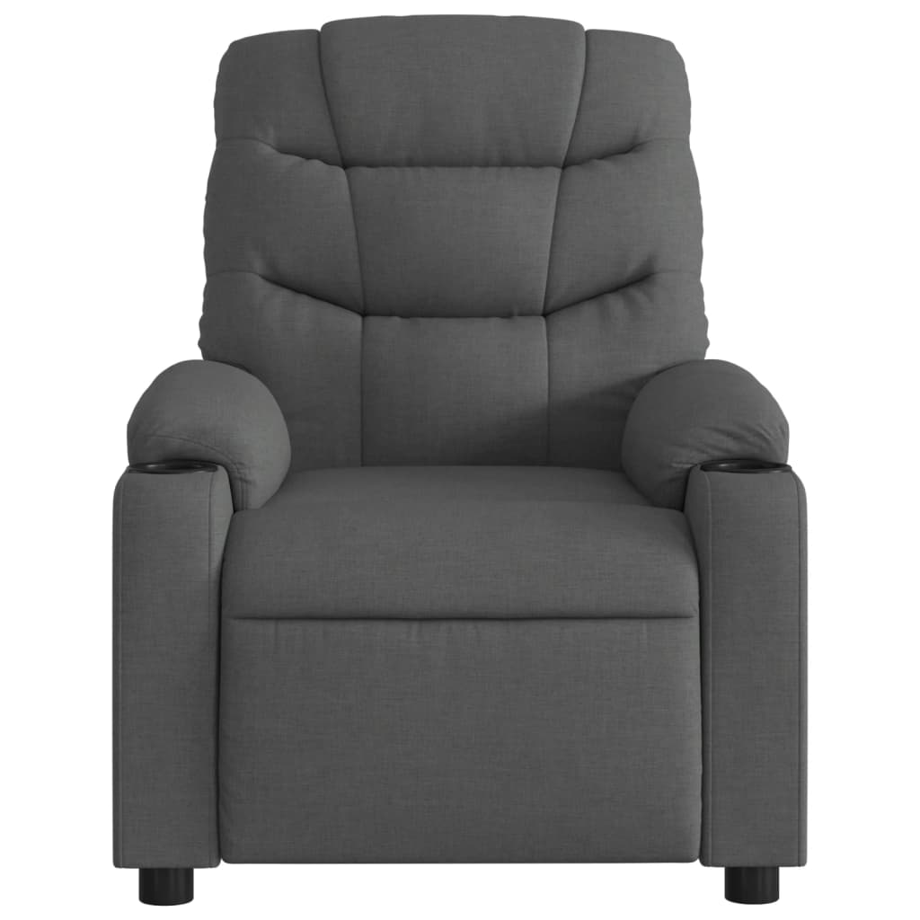 Massagesessel Dunkelgrau Stoff - Pazzar.ch