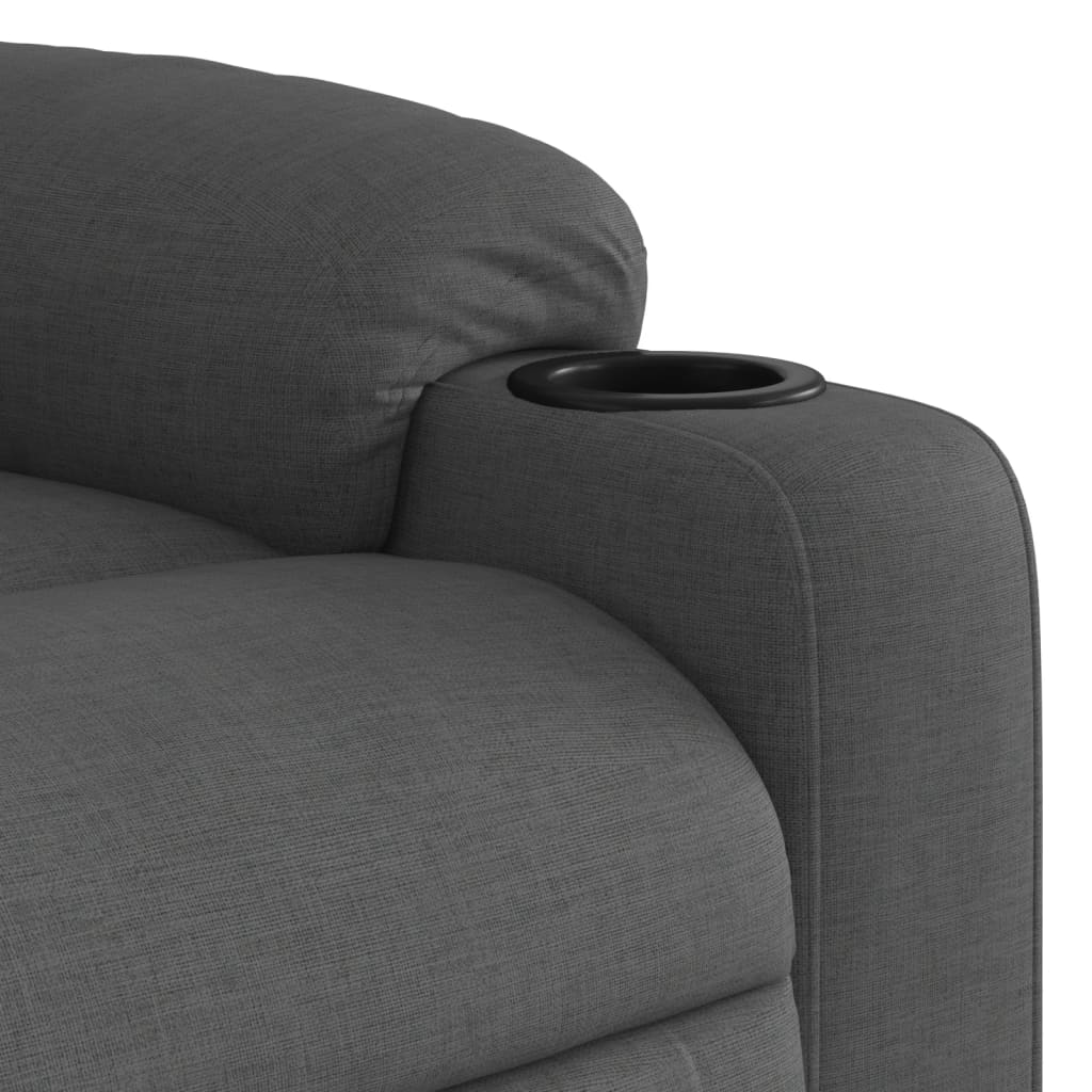 Massagesessel Dunkelgrau Stoff - Pazzar.ch