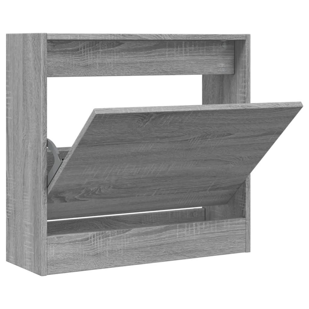 Schuhregal Grau Sonoma 60x21x57 cm Holzwerkstoff - Pazzar.ch