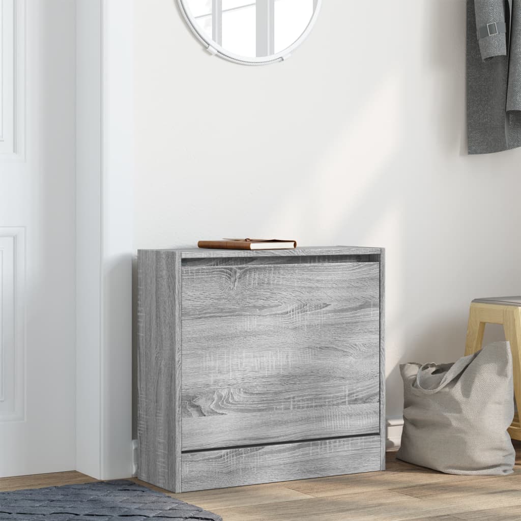 Schuhregal Grau Sonoma 60x21x57 cm Holzwerkstoff - Pazzar.ch