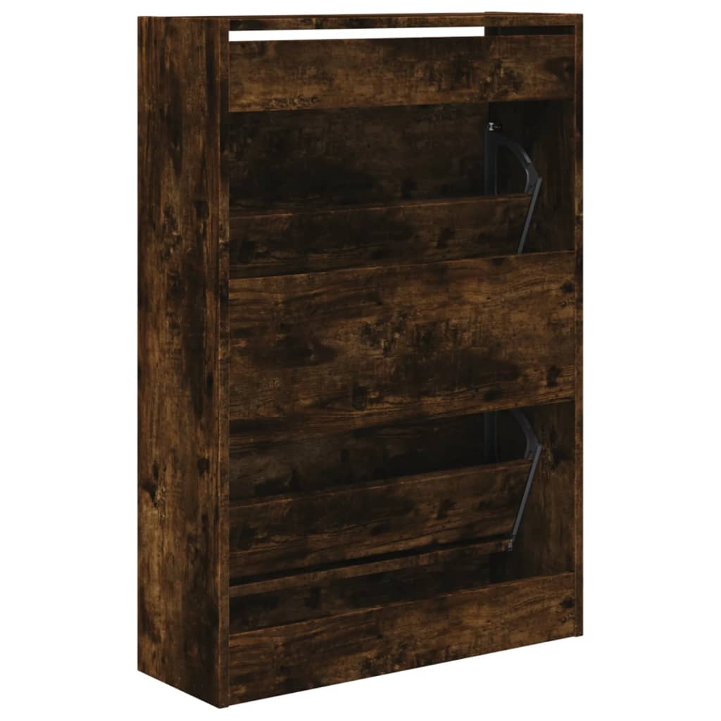 Schuhschrank Räuchereiche 60x21x87,5 cm Holzwerkstoff - Pazzar.ch