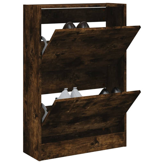 Schuhschrank Räuchereiche 60x21x87,5 cm Holzwerkstoff - Pazzar.ch