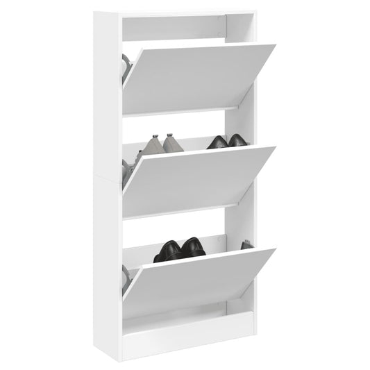 Schuhschrank Weiß 60x21x125,5 cm Holzwerkstoff - Pazzar.ch