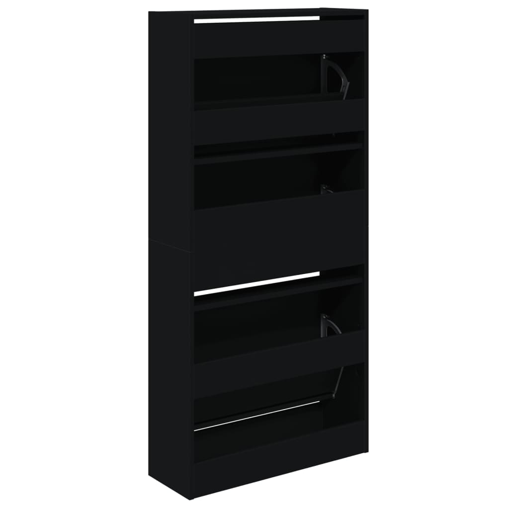 Schuhschrank Schwarz 60x21x125,5 cm Holzwerkstoff - Pazzar.ch