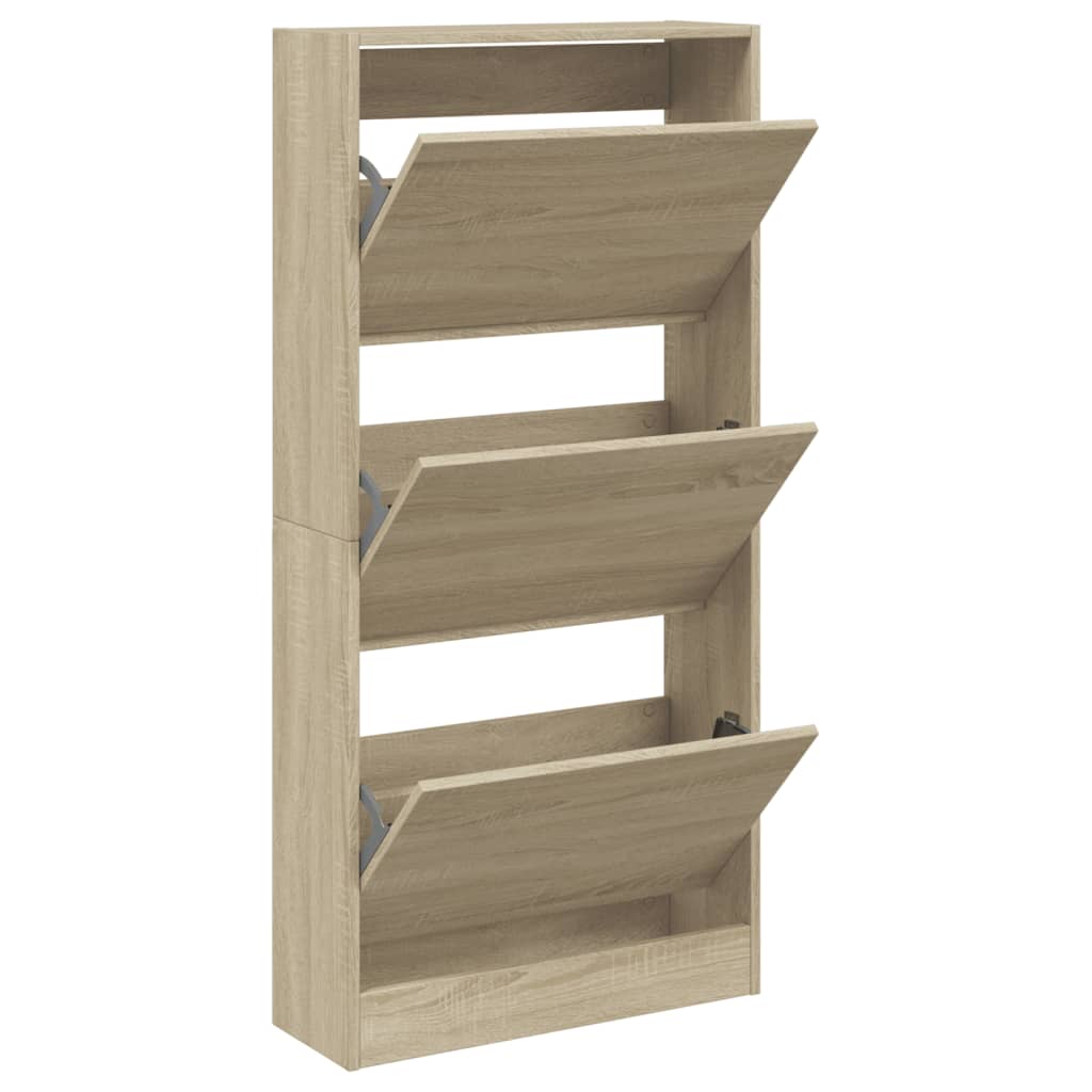Schuhschrank Sonoma-Eiche 60x21x125,5 cm Holzwerkstoff - Pazzar.ch