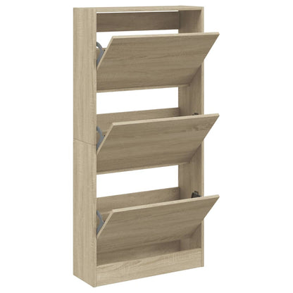 Schuhschrank Sonoma-Eiche 60x21x125,5 cm Holzwerkstoff - Pazzar.ch