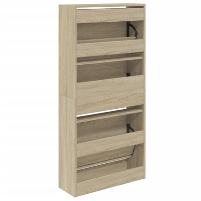 Schuhschrank Sonoma-Eiche 60x21x125,5 cm Holzwerkstoff - Pazzar.ch