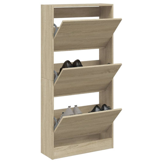 Schuhschrank Sonoma-Eiche 60x21x125,5 cm Holzwerkstoff - Pazzar.ch