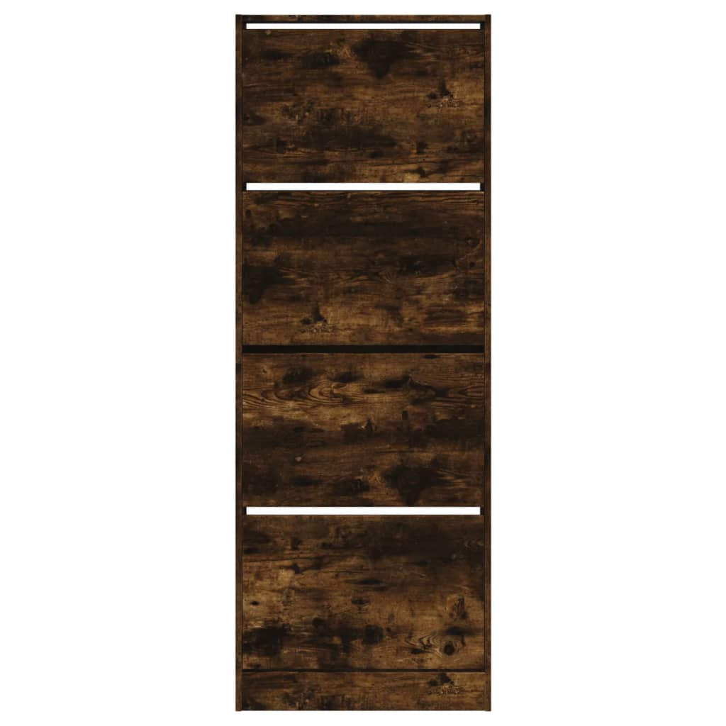 Schuhschrank Räuchereiche 60x21x163,5 cm Holzwerkstoff - Pazzar.ch