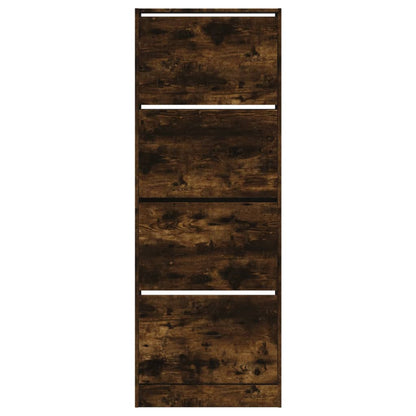Schuhschrank Räuchereiche 60x21x163,5 cm Holzwerkstoff - Pazzar.ch