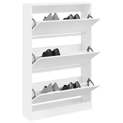 Schuhschrank Weiß 80x21x125,5 cm Holzwerkstoff - Pazzar.ch