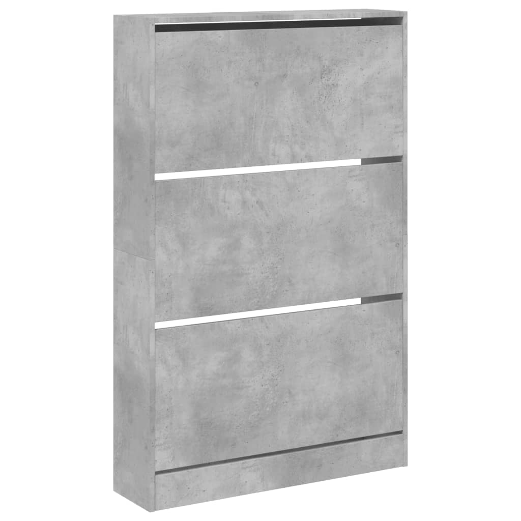 Schuhschrank Betongrau 80x21x125,5 cm Holzwerkstoff - Pazzar.ch