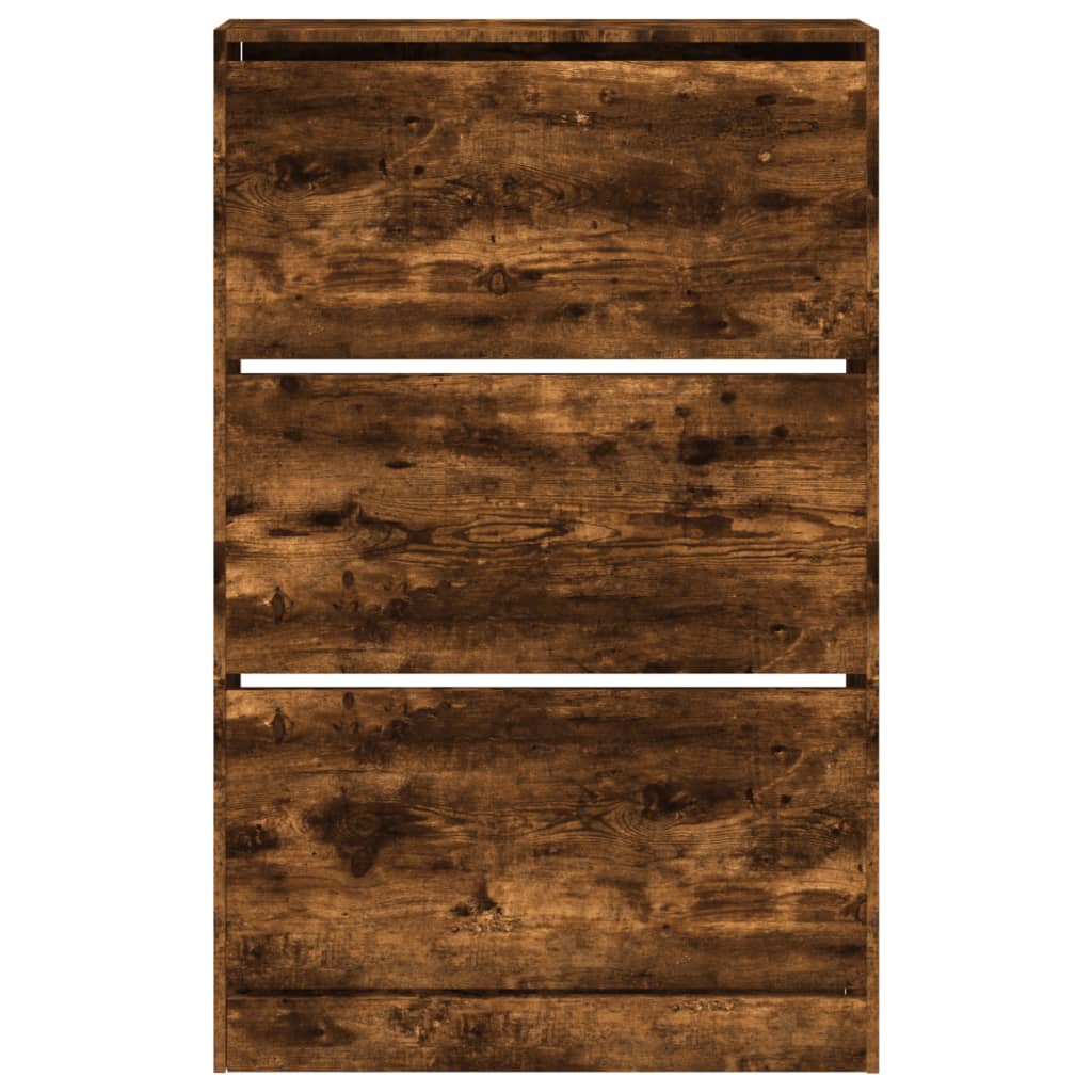 Schuhschrank Räuchereiche 80x21x125,5 cm Holzwerkstoff - Pazzar.ch