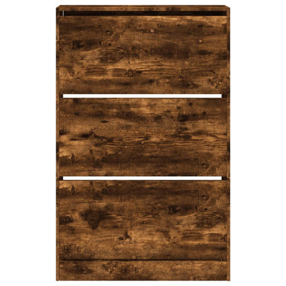 Schuhschrank Räuchereiche 80x21x125,5 cm Holzwerkstoff - Pazzar.ch